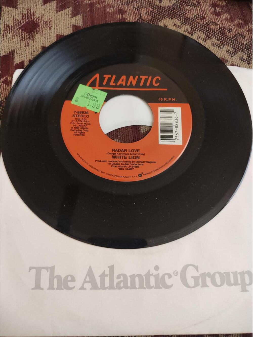 White Lion - radar love - NM vintage vinyl